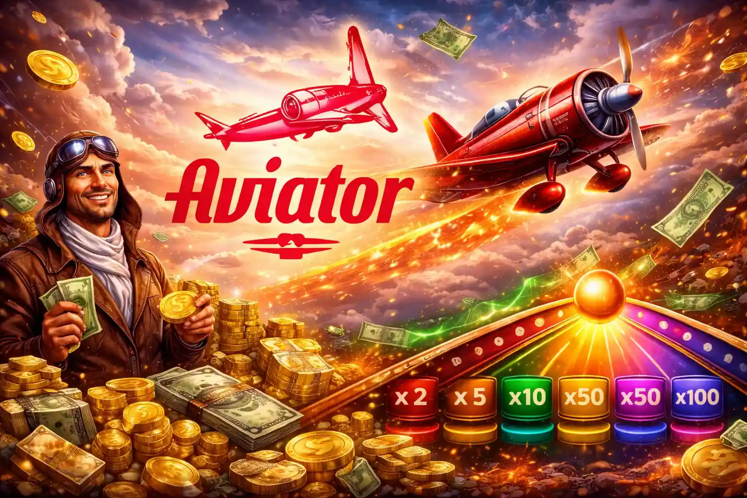 เกมกราฟเครื่องบิน Aviator ทะยานขึ้นฟ้า ลุ้นจังหวะรับเงินรางวัลตัวคูณก่อนเครื่องบินตก