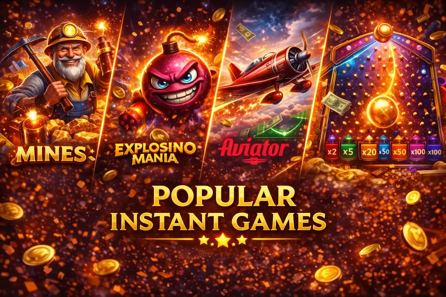 รวมเกมอาเขตยอดนิยม Mines, Explosino และ Aviator เล่นง่าย รู้ผลไว ได้เงินทันที