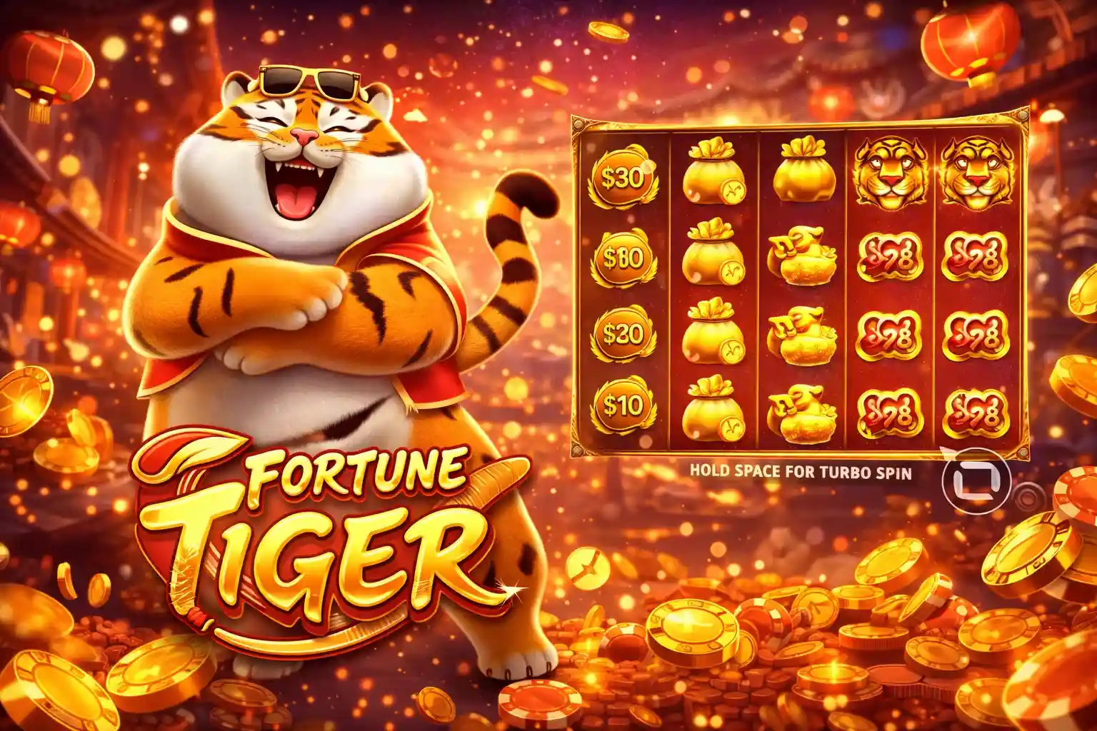 เกมสล็อต Fortune Tiger เสืออ้วนสีทองมอบโชคลาภและรางวัลแจ็คพอตเงินสด